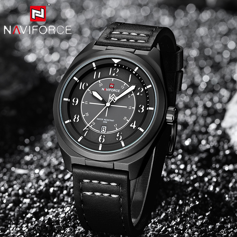 Relógio de Quartzo NAVIFORCE p - Leather Watch Band Men avaliação e preço