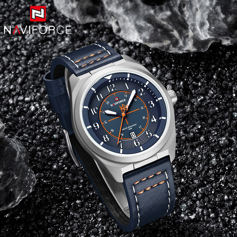 Relógio de Quartzo NAVIFORCE p - Leather Watch Band Men avaliação e preço