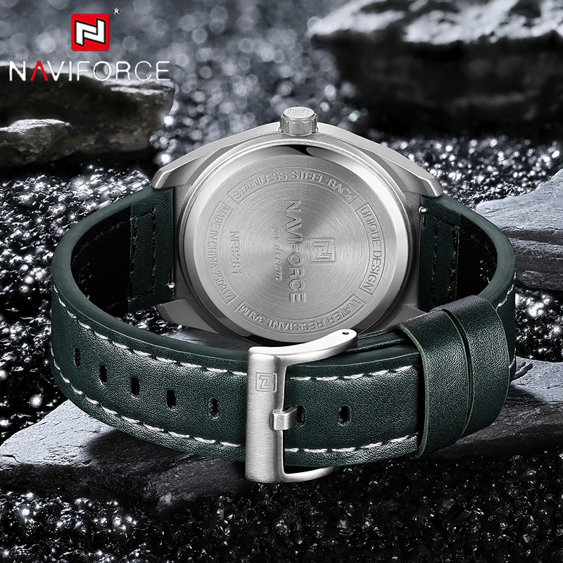 Relógio de Quartzo NAVIFORCE p - Leather Watch Band Men avaliação e preço
