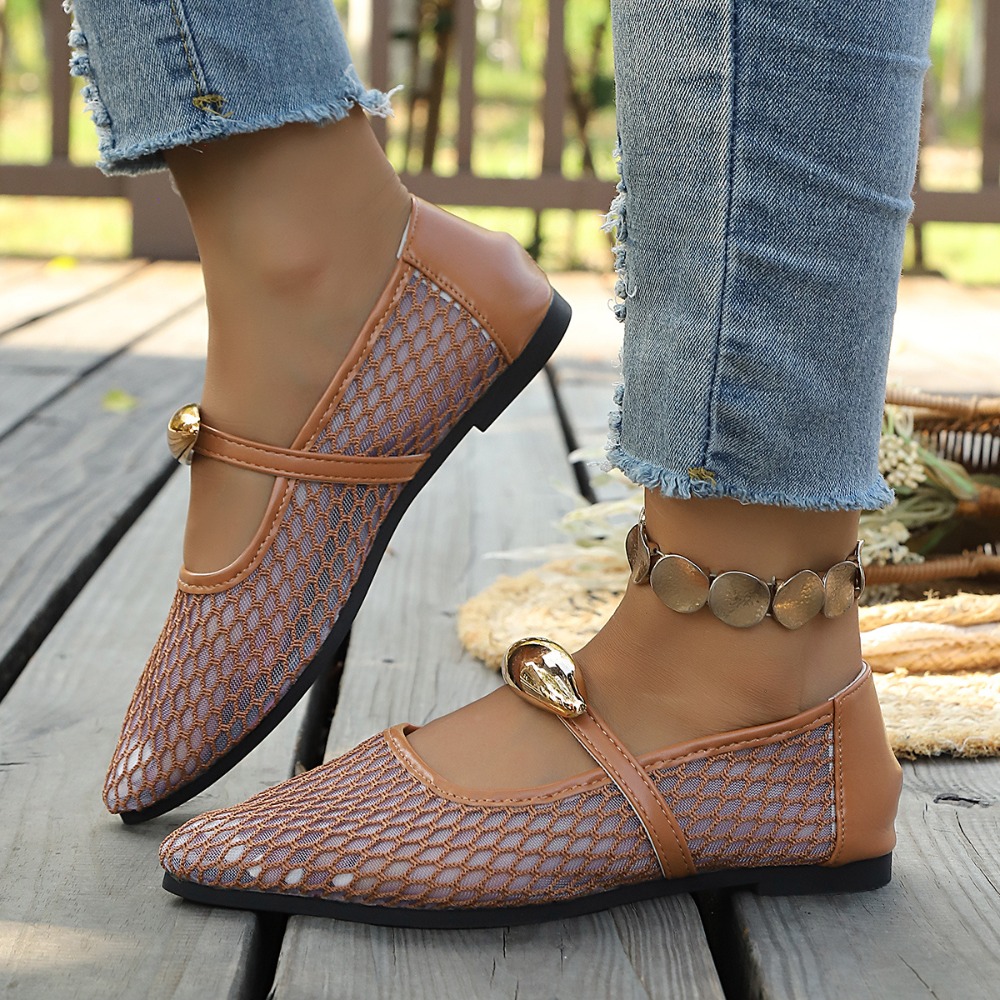 Sapatilhas Femininas de Malha  - Mesh Strap Metal avaliação e preço