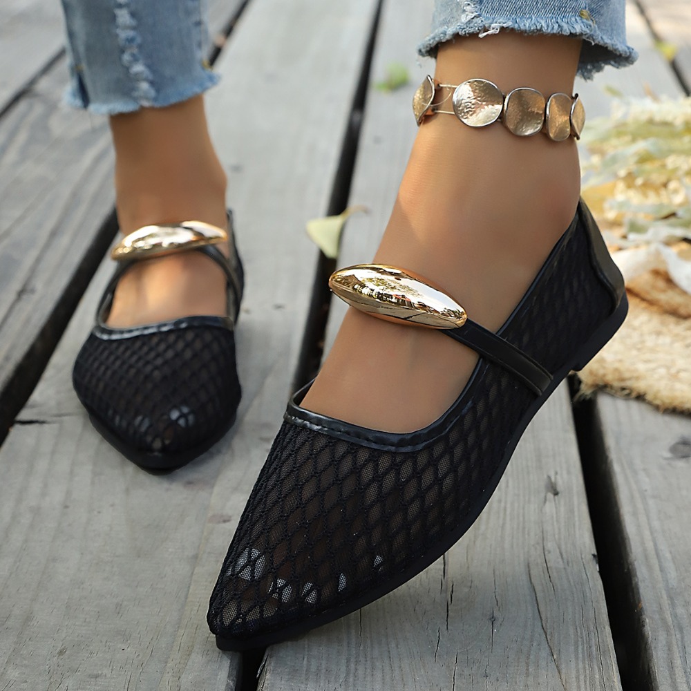 Sapatilhas Femininas de Malha  - Mesh Strap Metal avaliação e preço