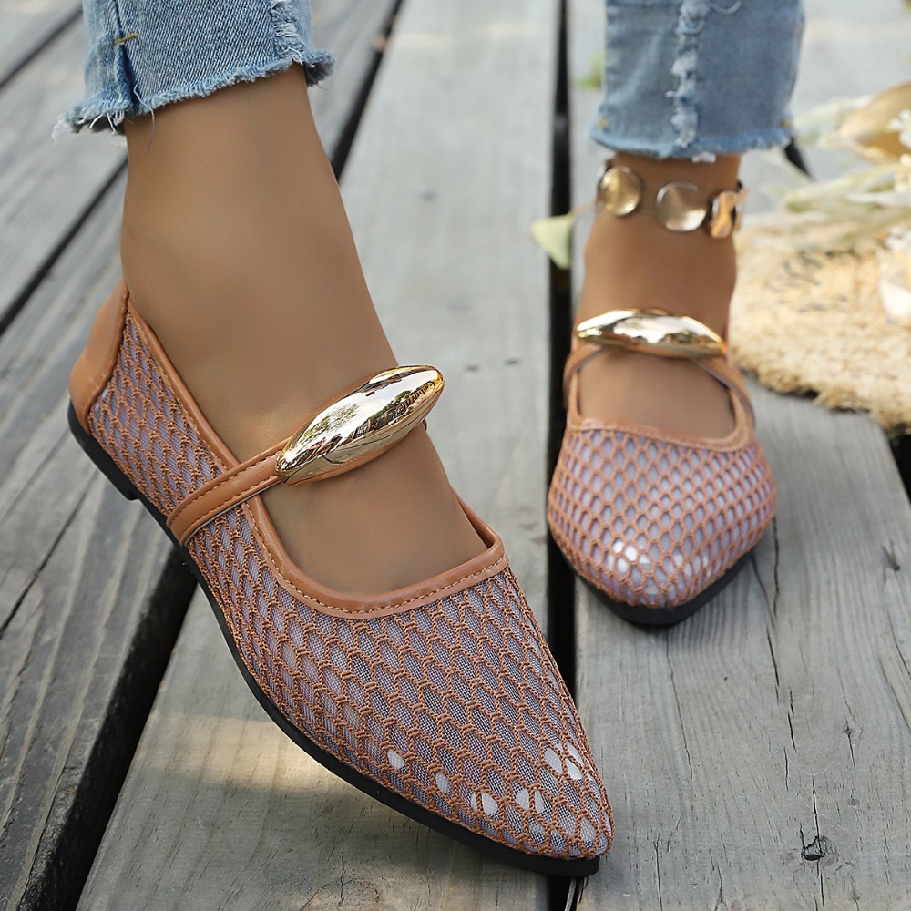 Sapatilhas Femininas de Malha  - Mesh Strap Metal avaliação e preço