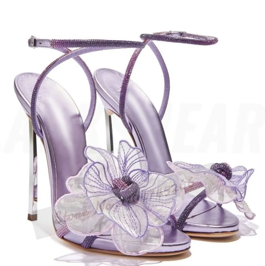 Sandálias femininas de salto c - Mesh Strap Metal avaliação e preço