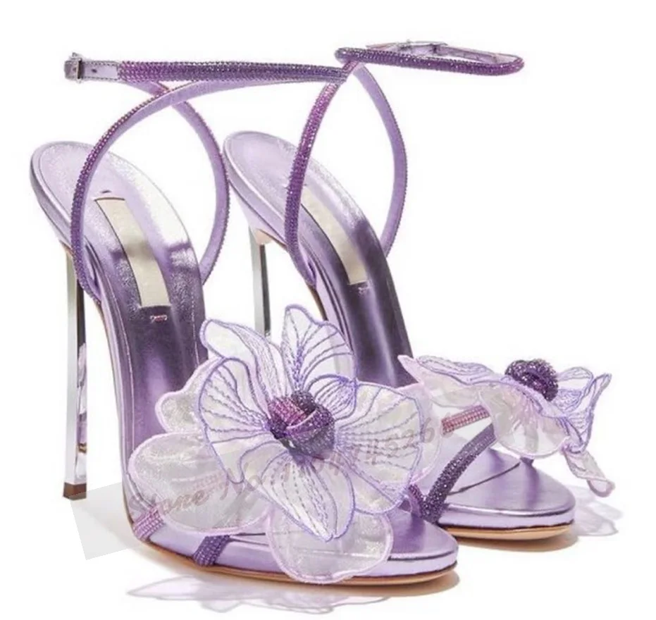 Sandálias femininas de salto c - Mesh Strap Metal avaliação e preço
