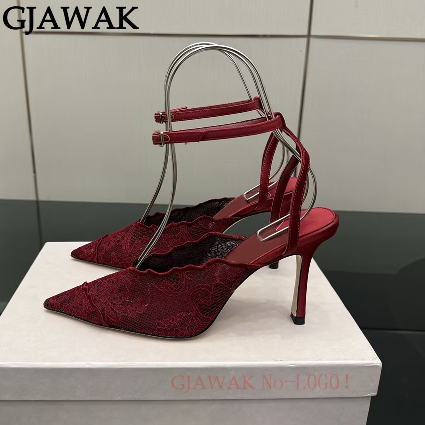 Sapatos de Salto Alto Finos pa - Mesh Strap Metal avaliação e preço