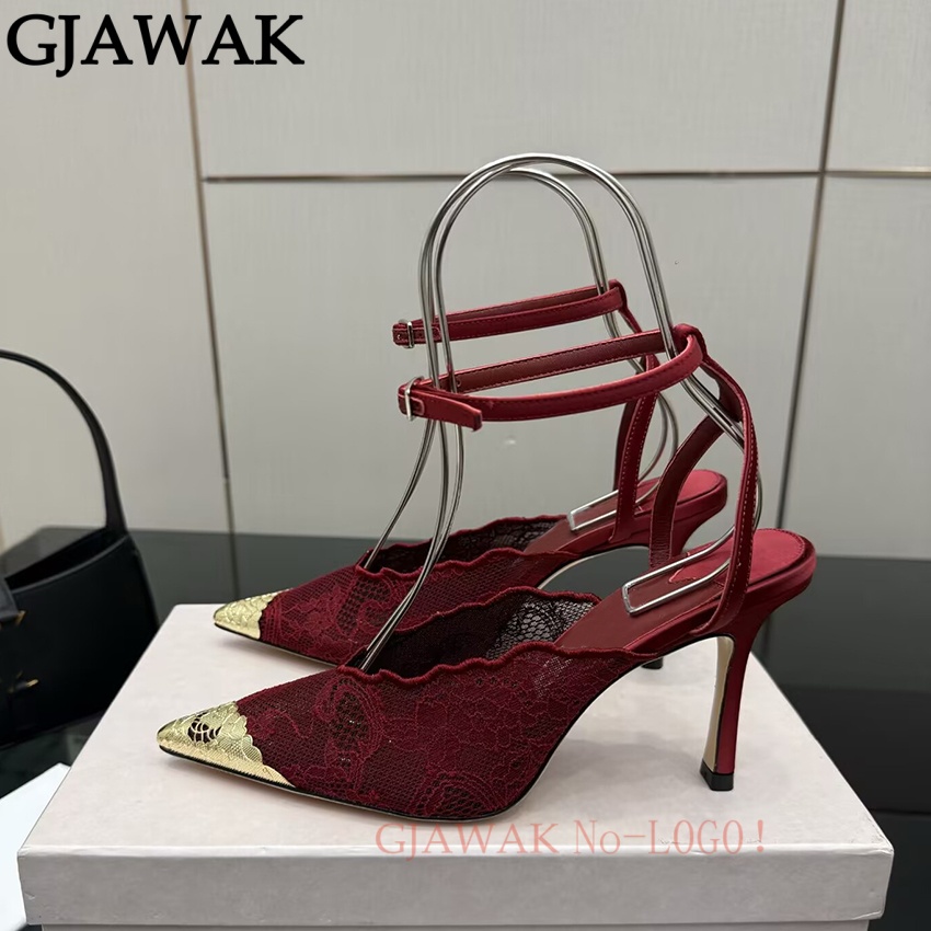 Sapatos de Salto Alto Finos pa - Mesh Strap Metal avaliação e preço