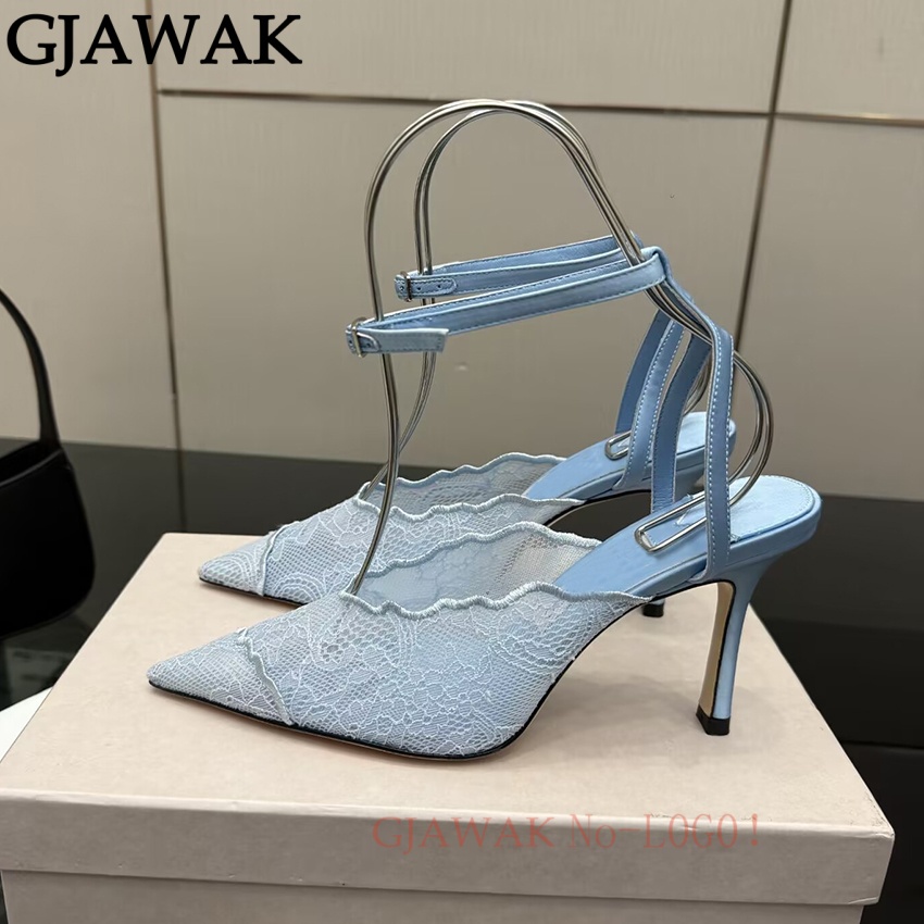 Sapatos de Salto Alto Finos pa - Mesh Strap Metal avaliação e preço