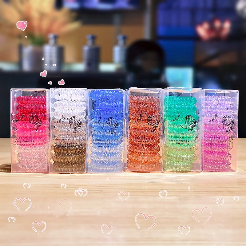 9 Peças/Caixa Elásticos de Cab - Silicone Band Women avaliação e preço